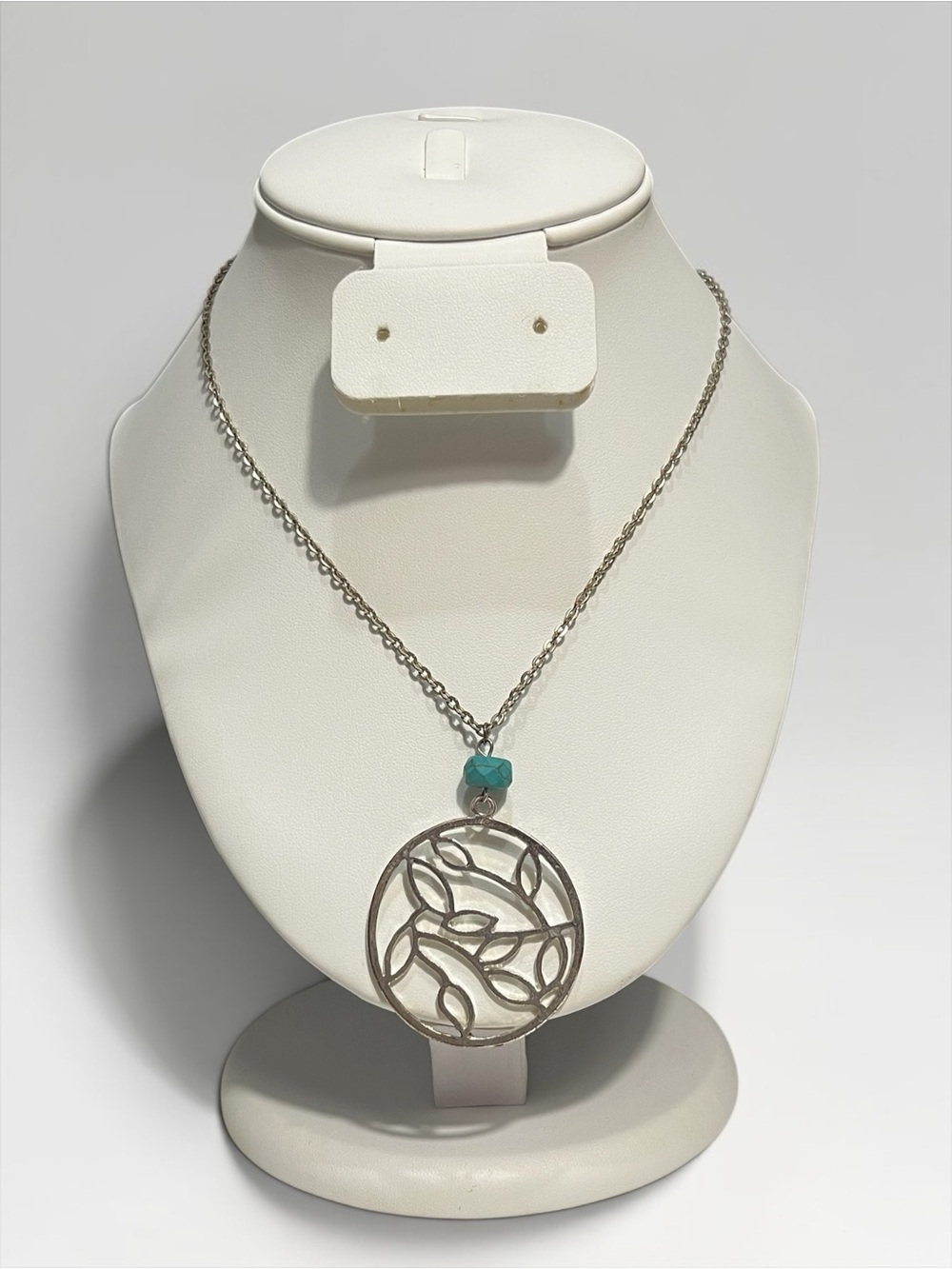 🍭5 for $20🍭 Boho Faux Turquoise Disk Pendant Necklace CC X